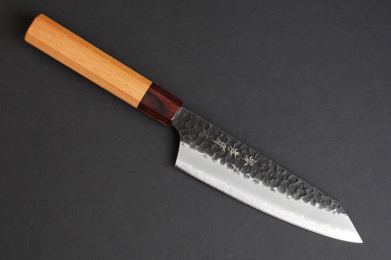 CA011 - Couteau Japonais Wa-Rocking Santoku noir Sakai Takayuki  - 16cm en acier au carbone Aogami S.