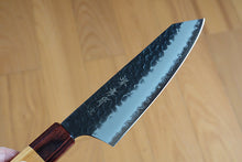 Charger l&#39;image dans la galerie, CA011 - Couteau Japonais Wa-Rocking Santoku noir Sakai Takayuki  - 16cm en acier au carbone Aogami S.