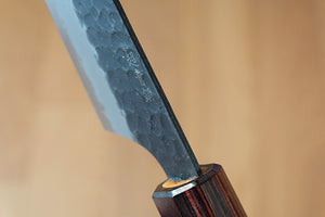 CA011 - Couteau Japonais Wa-Rocking Santoku noir Sakai Takayuki  - 16cm en acier au carbone Aogami S.