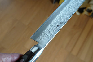 CH010 - Couteau Japonais Nakiri martellé Zenpou  - Lame de 16.5cm en acier au carbone Aogami Super