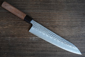 CH015 - Couteau Japonais Wa-Gyuto Zenpou martelé - Lame de 21cm en acier au carbone Aogami Super