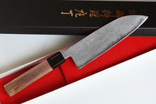 Charger l&#39;image dans la galerie, CK103 - Couteau japonais Santoku damas 33 couches Tosa-kajiya - Lame de 17cm en acier au carbone Aogami