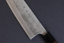Charger l&#39;image dans la galerie, CK201 - Couteau Japonais Wa-Santoku damas 17 couches Echizen Kamo - Lame de 17cm en acier Vg10