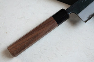 CM001 - Couteau japonais Gyuto noir Muneishi - Lame de 21cm en acier au carbone Aogami