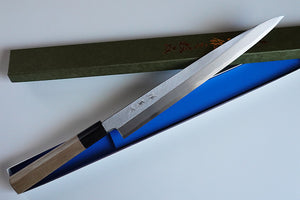 CM103 Couteau Japonais Yanagiba Zenpou pour droitier - Lame de 26.5cm en acier au carbone Shirogami