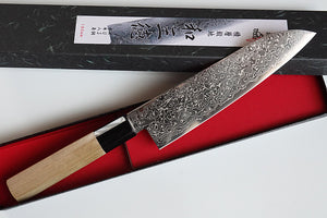 CM202 - Couteau Japonais Wa-Santoku damas 33 couches Misuzu - Lame de 18cm en acier AUS10