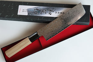 CM203 - Couteau Japonais Wa-Nakiri damas 33 couches Misuzu - Lame de 16.5cm en acier AUS10