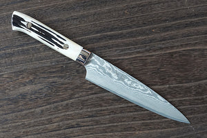 CS209 - Couteau Japonais Petty damas 33 couches Saji - Lame de 14.5cm en acier Vg10
