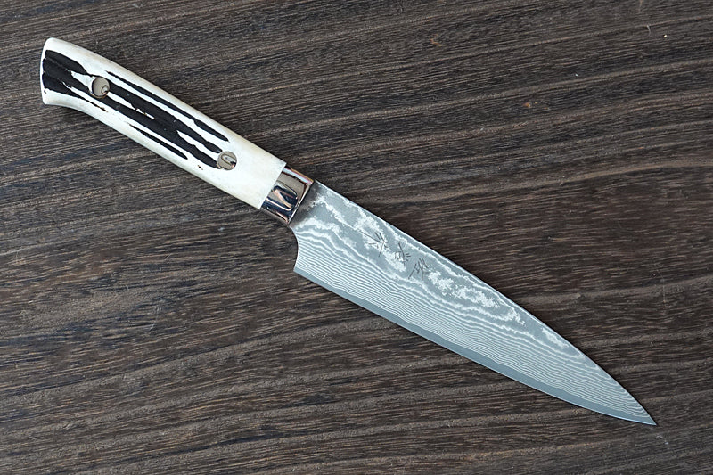 CS209 - Couteau Japonais Petty damas 33 couches Saji - Lame de 14.5cm en acier Vg10