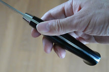Charger l&#39;image dans la galerie, CS211 - Couteau Japonais Santoku damas 33 couches finition diamant Saji - Lame de 18cm en acier R2