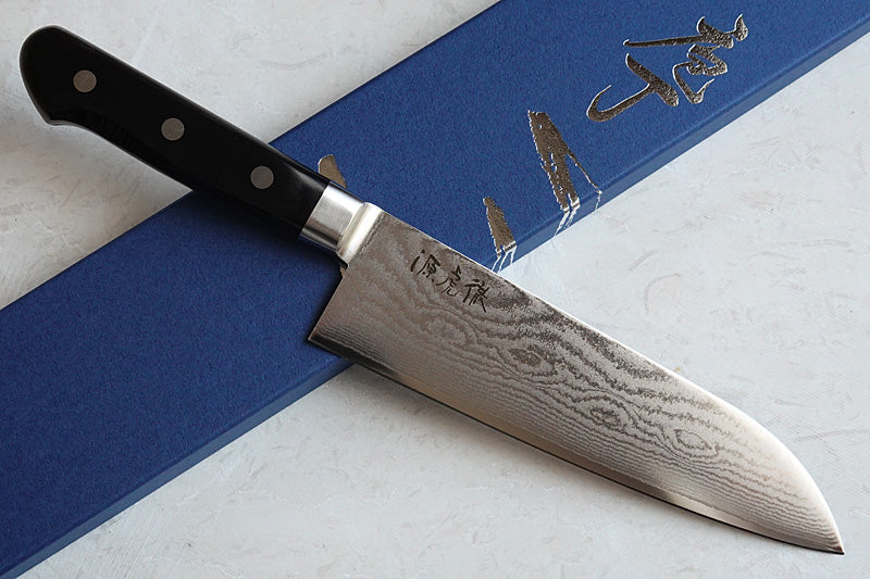 CY105 - Couteau Japonais Santoku damas 33 couches Minamoto - Lame de 18cm en acier Vg10