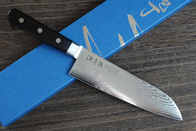CY105 - Couteau Japonais Santoku damas 33 couches Minamoto - Lame de 18cm en acier Vg10