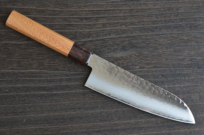 CA003 - Couteau Japonais Wa-Santoku damas 33 couches Sakai Takayuki - Lame de 17cm en acier Vg10