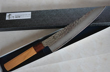 Charger l&#39;image dans la galerie, CA004 - Couteau Japonais Wa-Gyuto damas 33 couches Sakai Takayuki - Lame de 21cm en acier Vg10