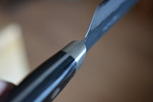 Charger l&#39;image dans la galerie, CH002 - Couteau Japonais Santoku Zenpou noir  - Lame de 18cm en acier au carbone Aogami Super