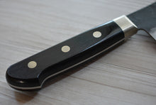 Charger l&#39;image dans la galerie, CH002 - Couteau Japonais Santoku Zenpou noir  - Lame de 18cm en acier au carbone Aogami Super