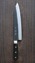 Charger l&#39;image dans la galerie, CH003 - Couteau Japonais Chef Gyuto Zenpou noir  - Lame de 21cm en acier au carbone Aogami Super