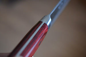 CH004 - Couteau Japonais Santoku Zenpou martelé  - Lame de 18cm en acier au carbone Aogami Super