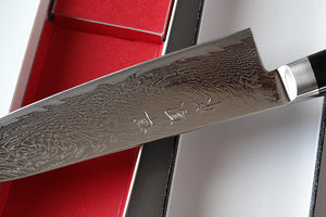 CH008- Couteau Japonais Santoku damas 33 couches Zenpou - Lame de 18cm en acier AUS10
