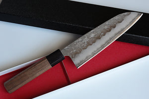 CH016 - Couteau Japonais Wa-Santoku Zenpou  - Lame de 16.5cm en acier Gingami3
