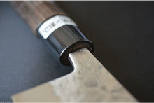 Charger l&#39;image dans la galerie, CK002 - Couteau Japonais Santoku Kawamura - Lame de 16cm en acier au carbone Shirogami