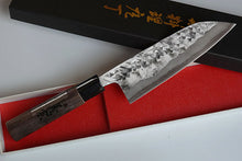 Charger l&#39;image dans la galerie, CK002 - Couteau Japonais Santoku Kawamura - Lame de 16cm en acier au carbone Shirogami