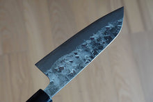 Charger l&#39;image dans la galerie, CK002 - Couteau Japonais Santoku Kawamura - Lame de 16cm en acier au carbone Shirogami