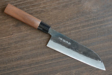 Charger l&#39;image dans la galerie, CK101 - Couteau japonais Santoku noir Tosa-kajiya - Lame de 16.5cm en acier au carbone Aogami