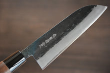 Charger l&#39;image dans la galerie, CK101 - Couteau japonais Santoku noir Tosa-kajiya - Lame de 16.5cm en acier au carbone Aogami