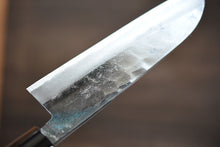 Charger l&#39;image dans la galerie, CK101 - Couteau japonais Santoku noir Tosa-kajiya - Lame de 16.5cm en acier au carbone Aogami