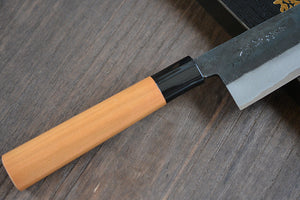 CK102 - Couteau japonais Gyuto noir Tosa-kajiya - Lame de 21cm en acier au carbone Aogami