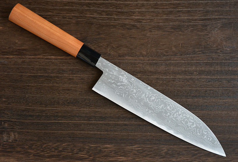 CK103 - Couteau japonais Gyuto damas 33 couches Tosa-kajiya - Lame de 21cm en acier au carbone Aogami