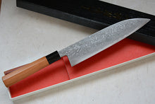 Charger l&#39;image dans la galerie, CK103 - Couteau japonais Gyuto damas 33 couches Tosa-kajiya - Lame de 21cm en acier au carbone Aogami