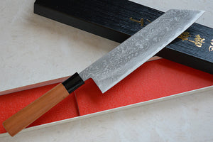 CK104 - Couteau japonais Kiritsuke damas 33 couches Tosa-kajiya - Lame de 21cm en acier au carbone Aogami