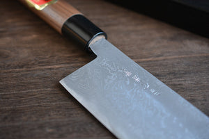 CK105 - Couteau japonais Usuba damas 33 couches Tosa-kajiya - Lame de 16.5cm en acier au carbone Aogami