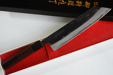 Charger l&#39;image dans la galerie, CK109 - Couteau japonais Kiritsuke Gyuto noir Tosa-kajiya - Lame de 21cm en acier au carbone Aogami