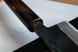 CK108 - Couteau japonais Gyuto noir Tosa-kajiya - Lame de 21cm en acier au carbone Aogami