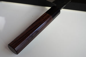 CK108 - Couteau japonais Gyuto noir Tosa-kajiya - Lame de 21cm en acier au carbone Aogami