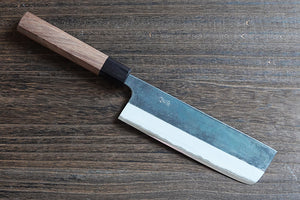 CM004 - Couteau japonais Nakiri noir Muneishi - Lame de 16.5cm en acier au carbone Aogami