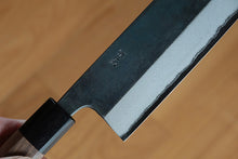 Charger l&#39;image dans la galerie, CM004 - Couteau japonais Nakiri noir Muneishi - Lame de 16.5cm en acier au carbone Aogami