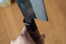Charger l&#39;image dans la galerie, CM004 - Couteau japonais Nakiri noir Muneishi - Lame de 16.5cm en acier au carbone Aogami