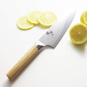 CS015 Couteau Japonais Santoku Sekimagoroku 10000CL - Lame de 16.5cm en acier à haute teneur en inoxydable