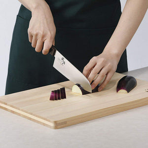 CS017 Couteau Japonais Santoku Sekimagoroku Momoyama - Lame de 16.5cm en acier à haute teneur en inoxydable