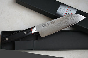 CS102 - Couteau Japonais Santoku damas 33 couches Saiun - Lame de 17cm en acier Vg10