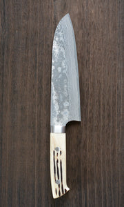 CS201 - Couteau Japonais Santoku damas 33 couches Saji - Lame de 18cm en acier Vg10