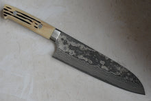 Charger l&#39;image dans la galerie, CS201 - Couteau Japonais Santoku damas 33 couches Saji - Lame de 18cm en acier Vg10