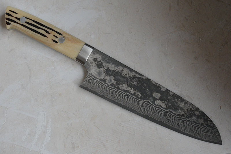 CS201 - Couteau Japonais Santoku damas 33 couches Saji - Lame de 18cm en acier Vg10