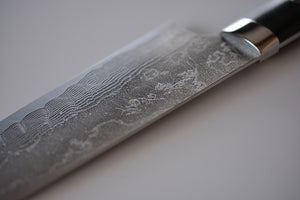 CS202 - Couteau Japonais Santoku damas 33 couches migaki Saji - Lame de 18cm en acier Vg10