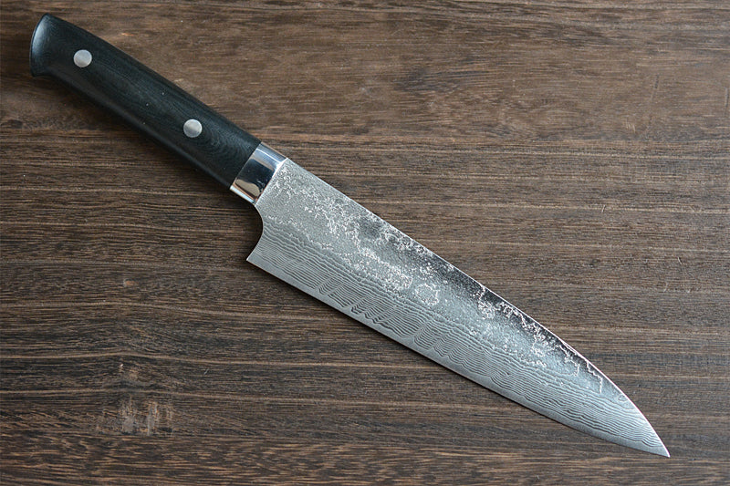 CS204 - Couteau Japonais Gyuto damas 33 couches migaki Saji - Lame de 18cm en acier Vg10