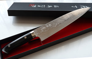 CS205 - Couteau Japonais Gyuto damas 33 couches migaki Saji - Lame de 21cm en acier Vg10